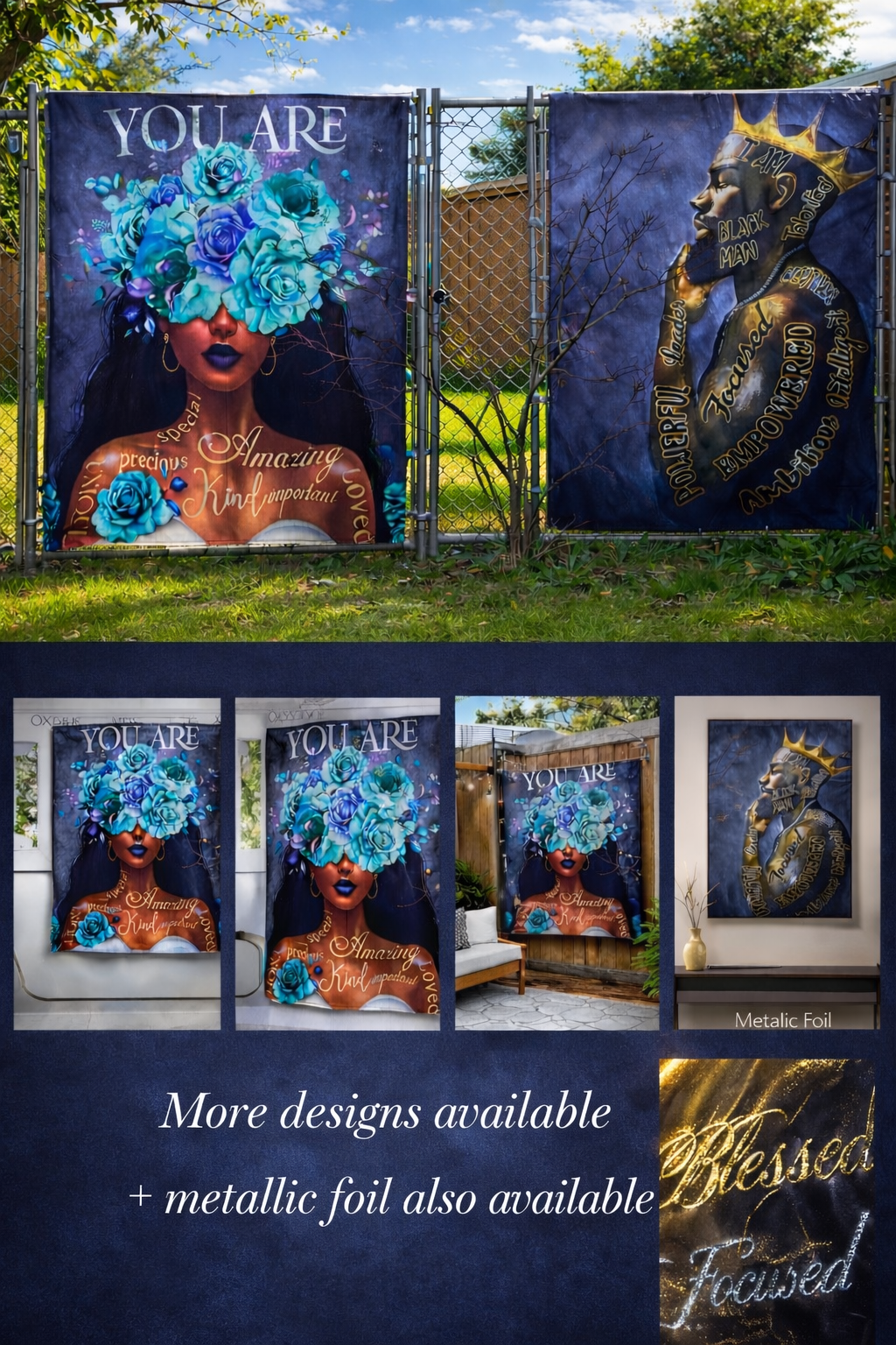 Crowned in Bloom — Multi-Use Statement Panel (Indoor & Outdoor)